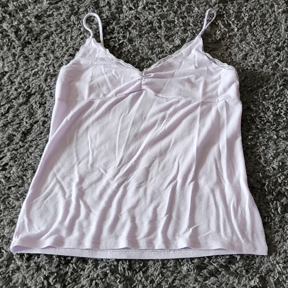 Mudd Tank Top with Lace V-neck